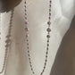 Retrograde Silver Jeweled Beads Necklace