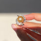 Golden South Sea Pearl & Diamond 18K White Gold Ring