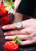 The Grape Escape 12 Carat Prehnite Cocktail Ring