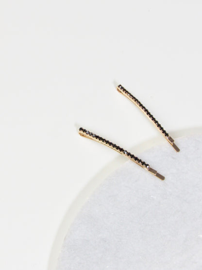 Dainty Fine Crystal 14k Gold Bobby Pin
