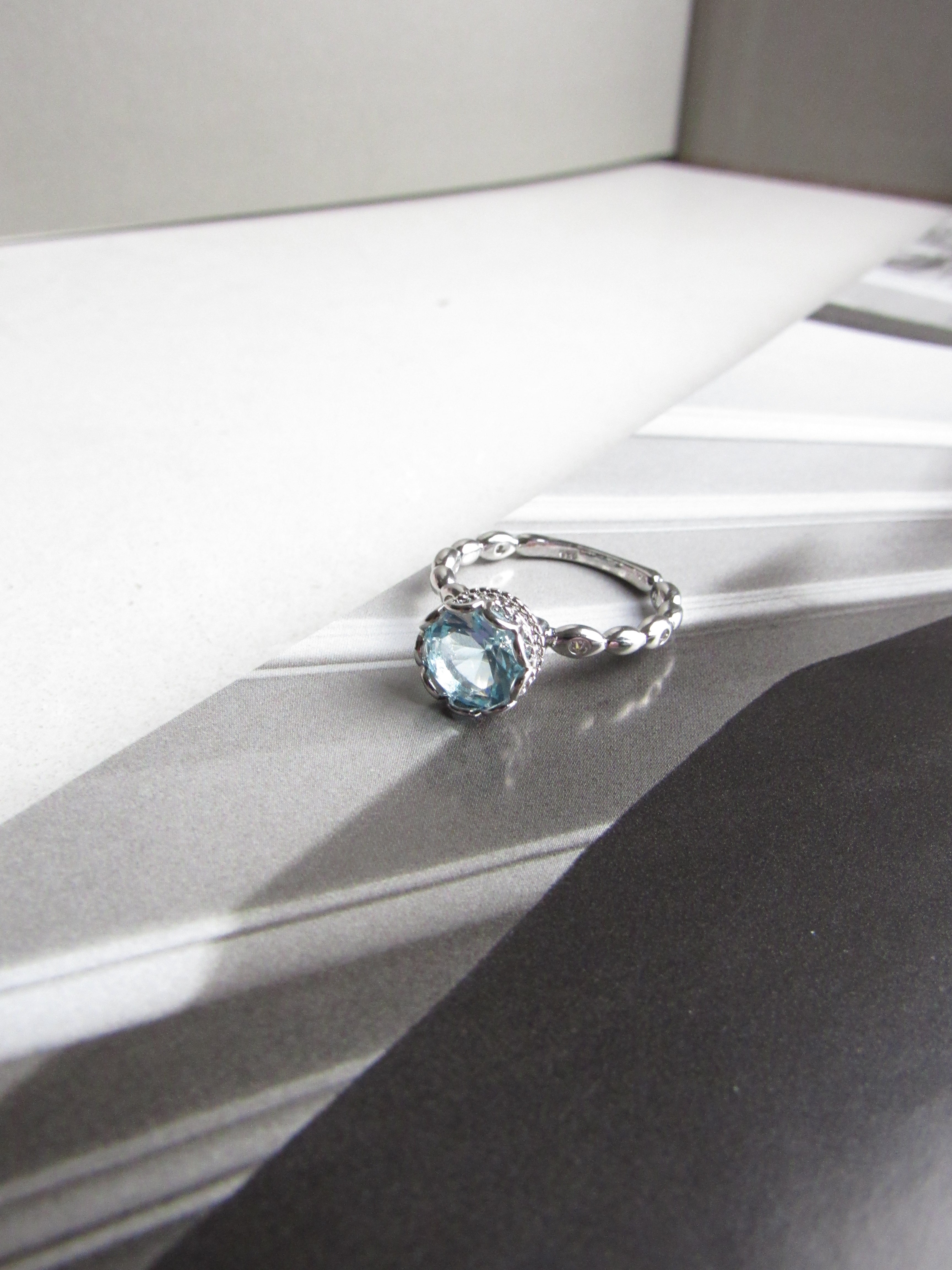 Brilliant Blue Topaz Sterling Silver Ring