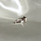 18K White Gold Natural Baguette & Round Diamond Flower Cluster Ring