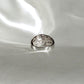 18K White Gold Natural Baguette & Round Diamond Rococo Crossover Ring
