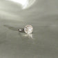 18K White Gold Natural Baguette & Round Diamond Dandelion Ring