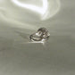 18K White Gold Natural Baguette & Round Diamond Dandelion Ring
