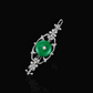 Jade 14k White Gold Hair Pin with Set of Signature Silver Bobby Pins