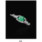 Jade 14k White Gold Hair Pin with Set of Signature Silver Bobby Pins