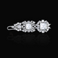 Bridal Princess Cut 14k White Gold Hair Pin with Set of Signature Silver Bobby Pins