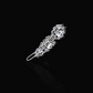 Bridal Princess Cut 14k White Gold Hair Pin with Set of Signature Silver Bobby Pins