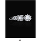 Bridal Princess Cut 14k White Gold Hair Pin with Set of Signature Silver Bobby Pins