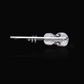 Violin 14k White Gold & Blue Crystal Bobby Pin