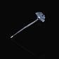 Blue Ginkgo Pearl Hair Pin with Set of Signature Silver Bobby Pins