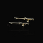 Elegant Knot 14K Gold Crystal Bobby Pin Set