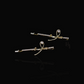 Elegant Knot 14K Gold Crystal Bobby Pin Set