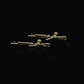 Elegant Knot 14K Gold Crystal Bobby Pin Set