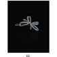 Blue Crystal Ribbon 14k White Gold Hair Pin with Set of Signature Silver Bobby Pins
