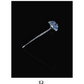 Blue Ginkgo Pearl Hair Pin with Set of Signature Silver Bobby Pins
