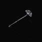 Gunmetal Ginkgo Pearl 14k White Gold Hair Pin with Set of Signature Silver Bobby Pins