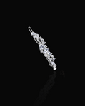 Bridal 14k White Gold Hair Pin with Set of Signature Silver Bobby Pins