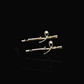 Elegant Knot 14K Gold Crystal Bobby Pin Set