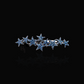 Blue Crystal Stars barrette Clip with Set of Signature Silver Bobby Pins
