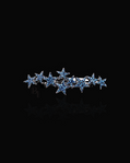 Blue Crystal Stars barrette Clip with Set of Signature Silver Bobby Pins