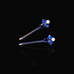 Royal Blue & Pearl 14k White Gold Hair Pins