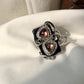 Natural Rubellite Tourmaline Ring, 5.8ct Brazilian Tourmaline, Black Onyx & White Sapphire, One of a Kind Statement Ring