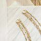 18K Solid Gold Tassel Earrings