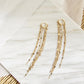 18K Solid Gold Tassel Earrings