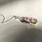 One of a Kind 4ct Natural Morganite Necklace, Pink Beryl, Ruby & Mother of Pearl Art Deco Pendant, Cor-de-Rosa Statement Jewelry