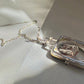 One of a Kind 4ct Natural Morganite Necklace, Pink Beryl, Ruby & Mother of Pearl Art Deco Pendant, Cor-de-Rosa Statement Jewelry