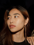 18K Solid Gold Tassel Earrings