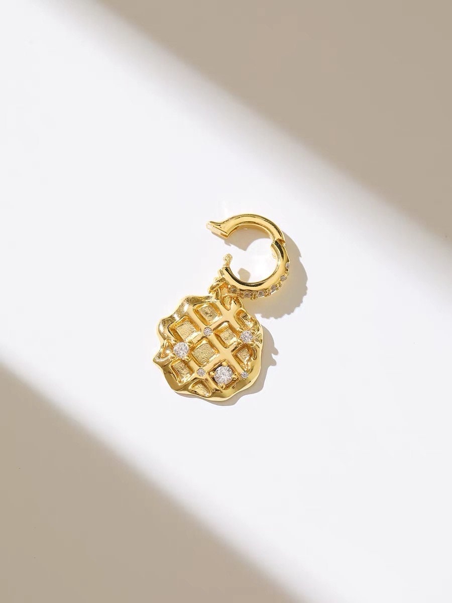 Waffle Pendant Charm