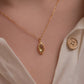 Navette Peridot 14k Gold Pendant Necklace