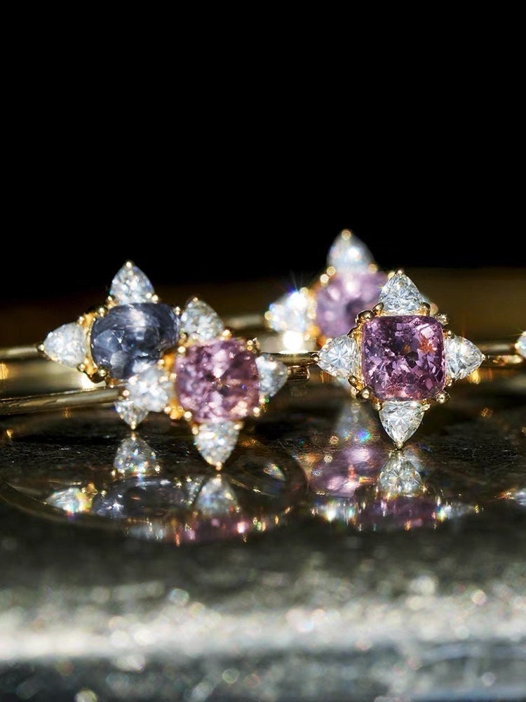 Natural Spinel 14K Solid Gold Ring