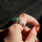 Natural Cats Eye Emerald 14k Solid Gold Ring