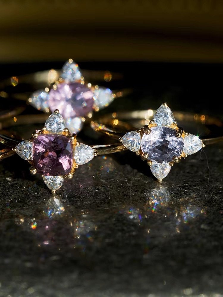 Natural Spinel 14K Solid Gold Ring