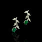 Natural Emeralds and Diamonds Earrings