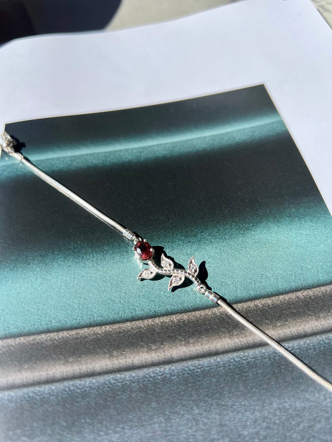 Natural Rubellite Tourmaline and Diamonds Bracelet