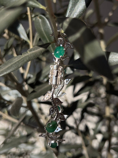 Natural Emeralds and Diamonds Bracelet Convertible to Necklace