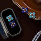 Vintage Teal Cat’s Eye Chrysoberyl Clover Statement Earrings with Natural Akoya Pearl