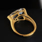 Healing Clear Crystal Quartz Ring in 18k Gold for Energy and Balance