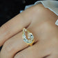 Healing Clear Crystal Quartz Ring in 18k Gold for Energy and Balance