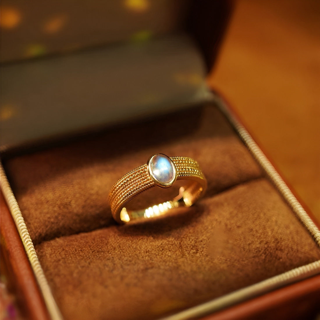 Moonstone 14k Solid Gold Ring