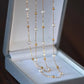18K Solid Gold Akoya Freshwater Pearl Chain Necklace