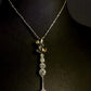 Rubellite Tourmaline Amulet Pendant Necklace with Multi-Color Quartz Crystals in .925 Sterling Silver