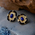 Lapis Lazuli 18k Gold Vermeil Stud Earrings