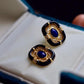 Lapis Lazuli 18k Gold Vermeil Stud Earrings