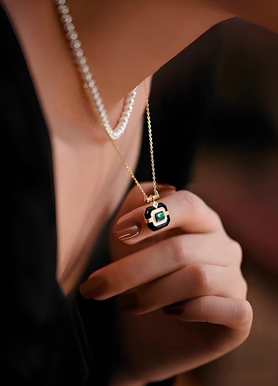 Malachite 18k Gold Pendant Necklace, Art Deco Necklace, , Malachite Ring, statement necklace, Cocktail Ring, silver ring